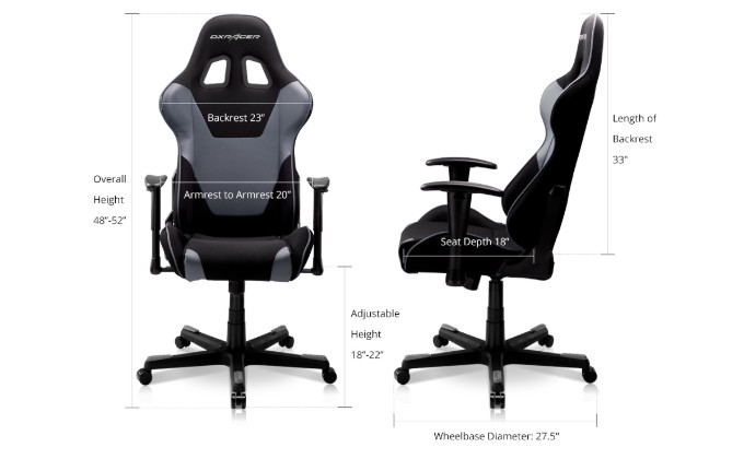 Size dimensions should be included when buying a gaming chair